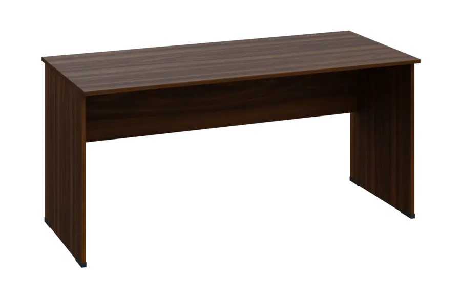 EPL 17 - 16 stůl kancelářský, dřevěná podnož, deska 18 mm, široký 1600 mm, ořech královský